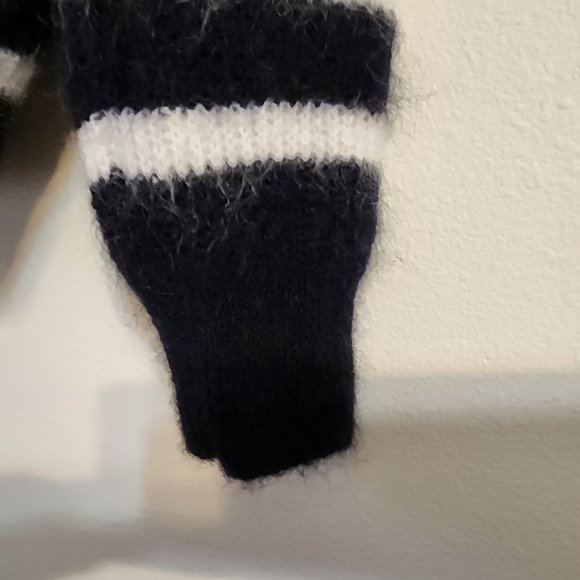 Sezane Women TRUDY JUMPER Navy / Ecru, S, Mohair Merinowoll Blend, Classic - Picture 8 of 15